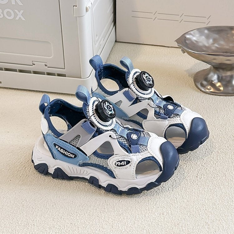 2026 New Spring Summer Boys Closed Toe Sandals, Fashion Sports Sandals For Big Kids Boys
