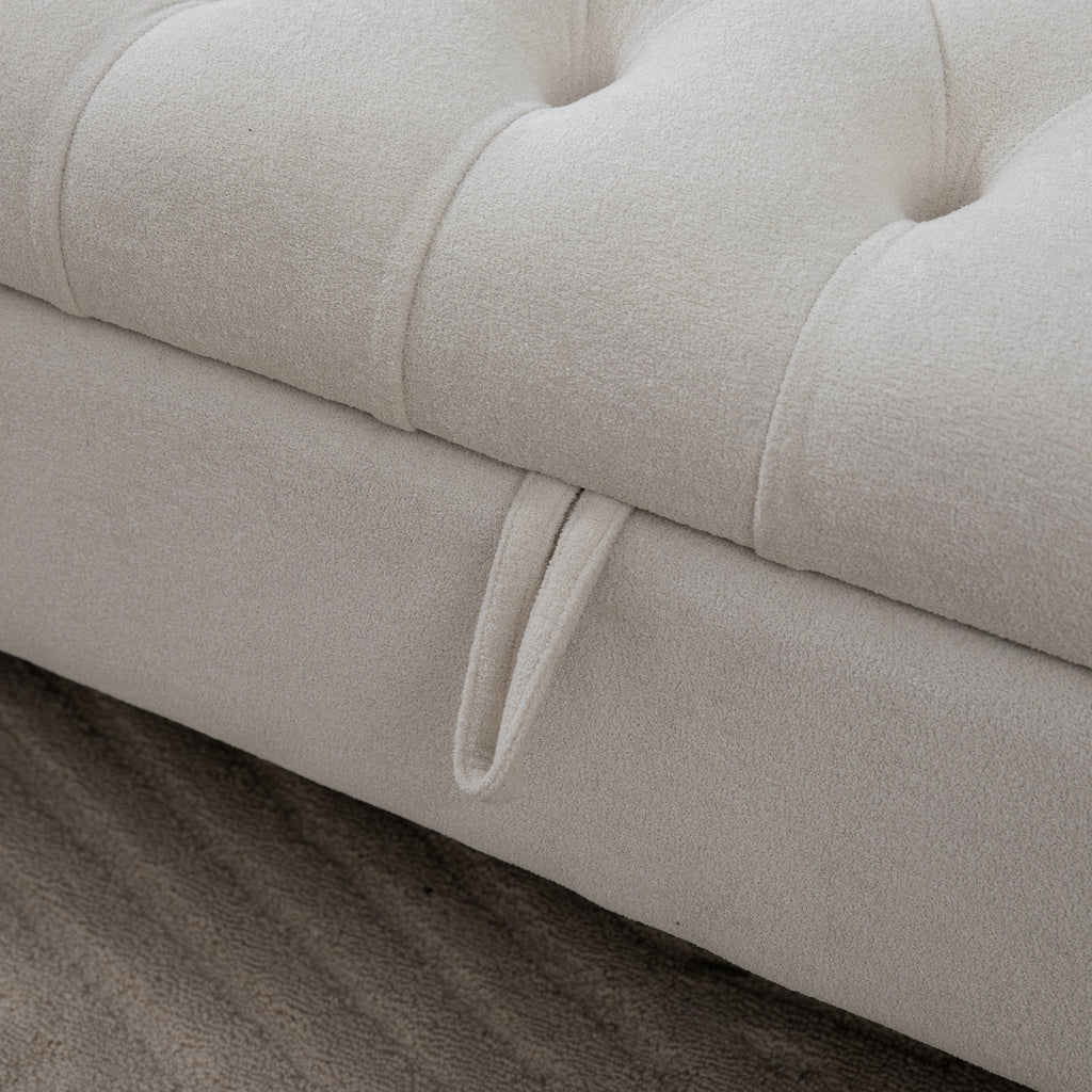 65.75" Wide Modern Upholstered Storage Bench