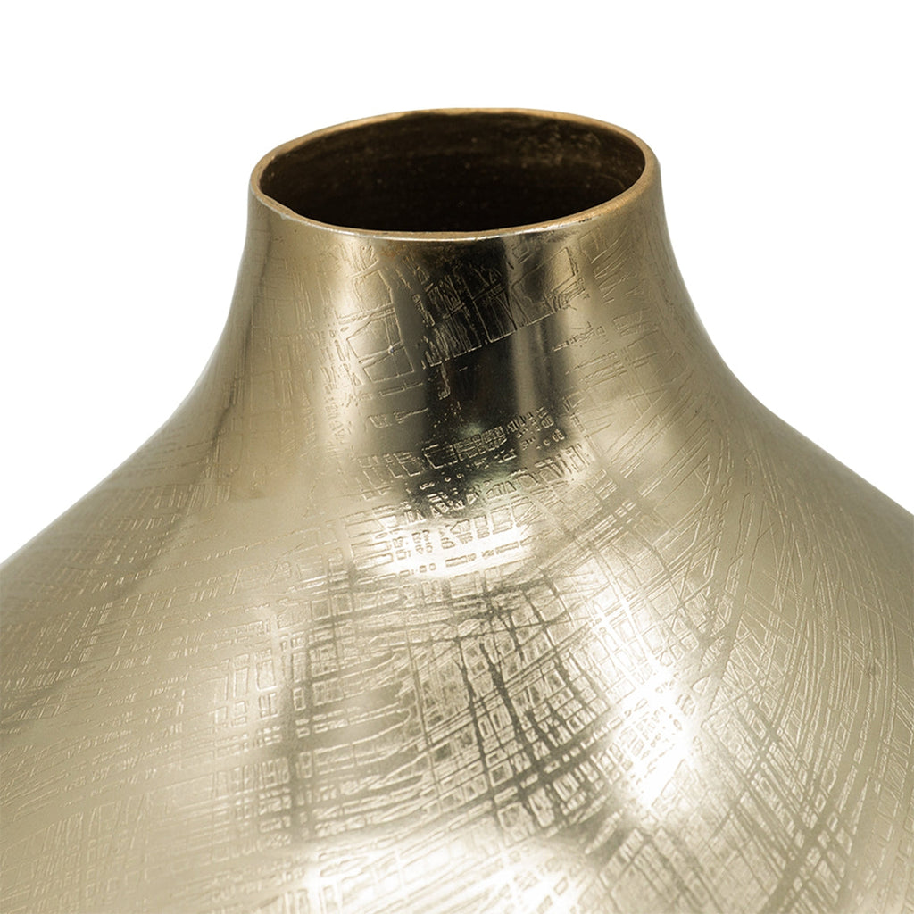 8.5x8.5x18.5" Aluminum Vase