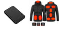 Winter Heated Jacket USB Electric Cotton Coat Zip-up Heater Thermal Clothing Heating Vest For Men