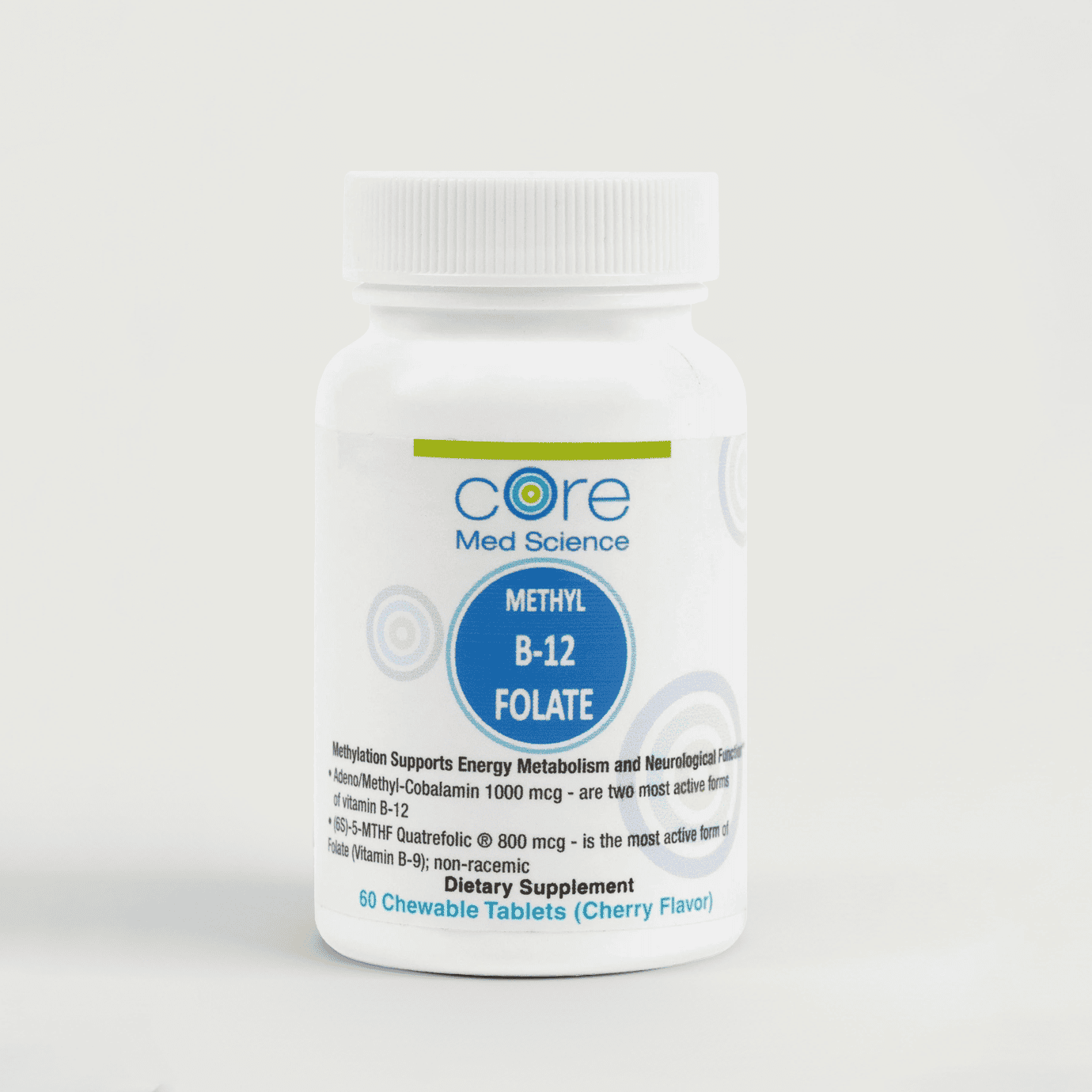 Active Methyl B-12 Folate - Lozenges (60 Count/ 60 Servings)