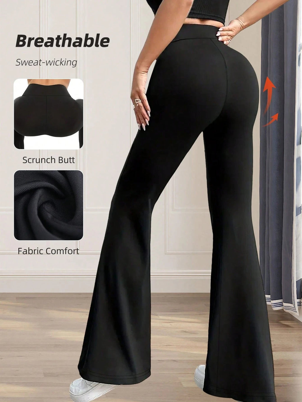 Flare Leggings For Women Yoga Pants High Waisted Flare Leggings Bootcut Casual Yoga Pants