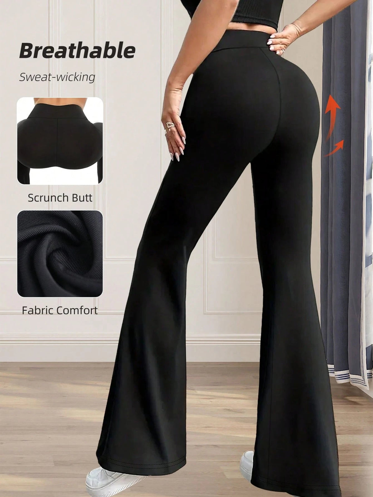 Flare Leggings For Women Yoga Pants High Waisted Flare Leggings Bootcut Casual Yoga Pants