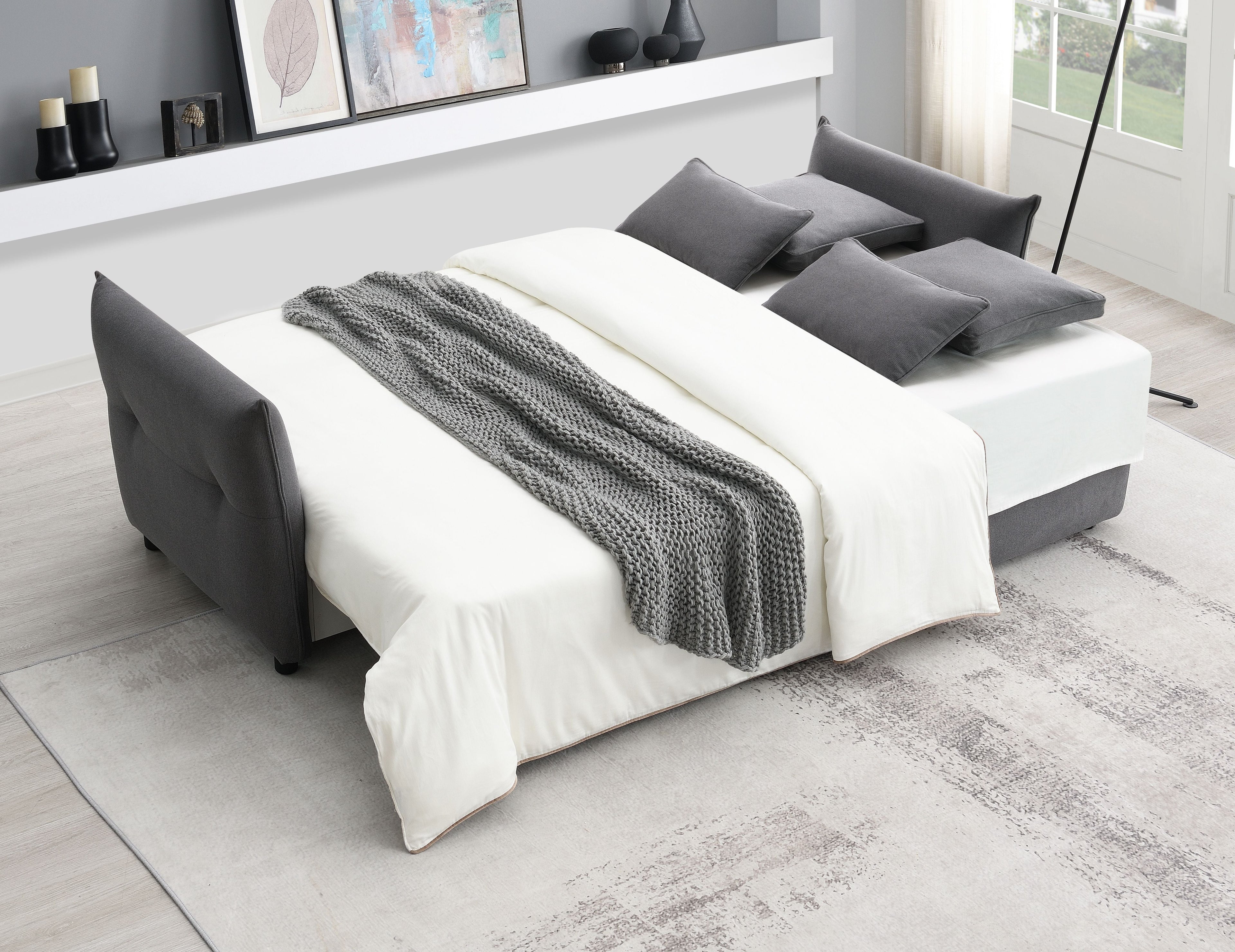 Irina Pull-Out Fabric Sleep With Storage