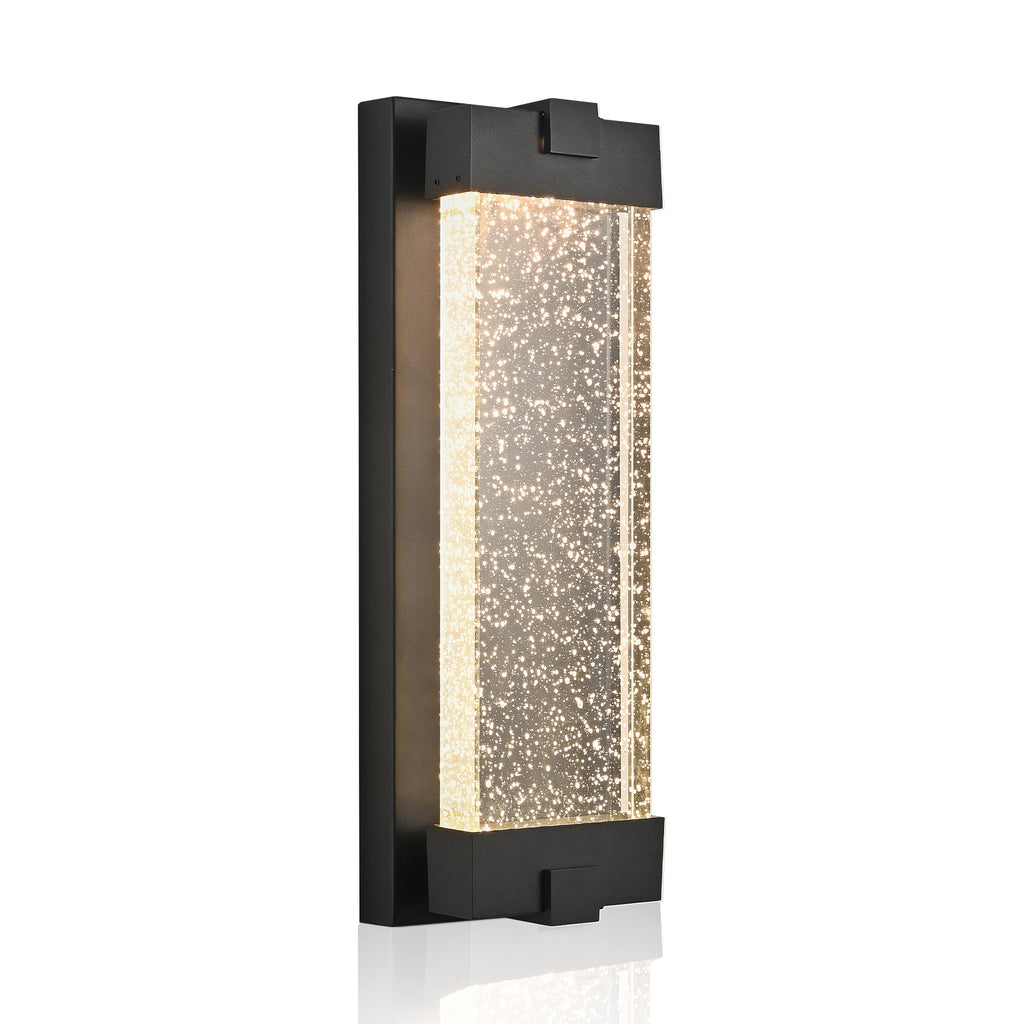 Black Aluminum Finish Outdoor Wall Light