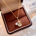Ocean Style Starfish Shell Pearl Pendant Clavicle Chain Necklace Summer Women Neck Jewelry For Daily Dating Beach Party Occasions