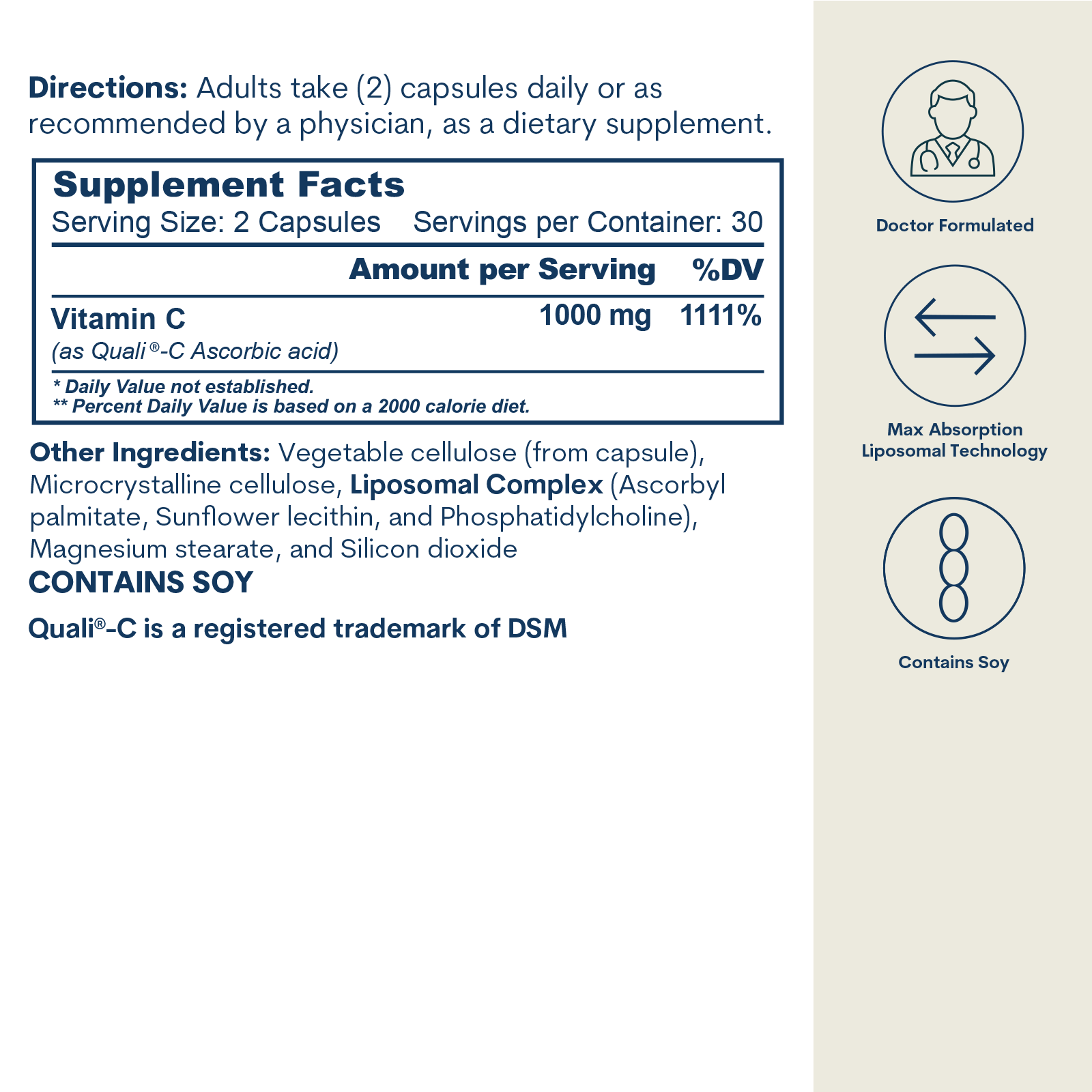 Liposomal Vitamin C - Capsules (60 Count / 30 Servings)