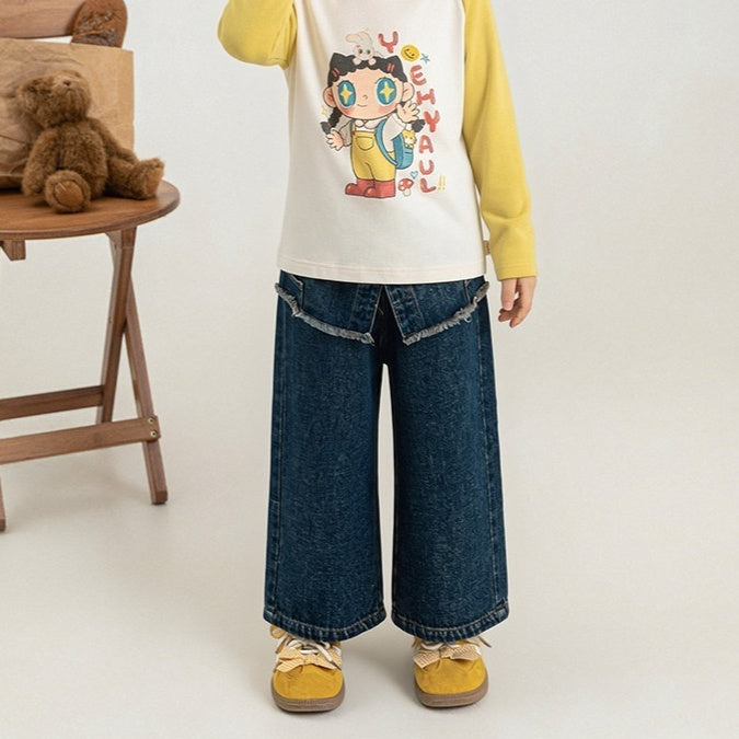 Sweet And Edgy Casual Breathable Butt-flap Jeans