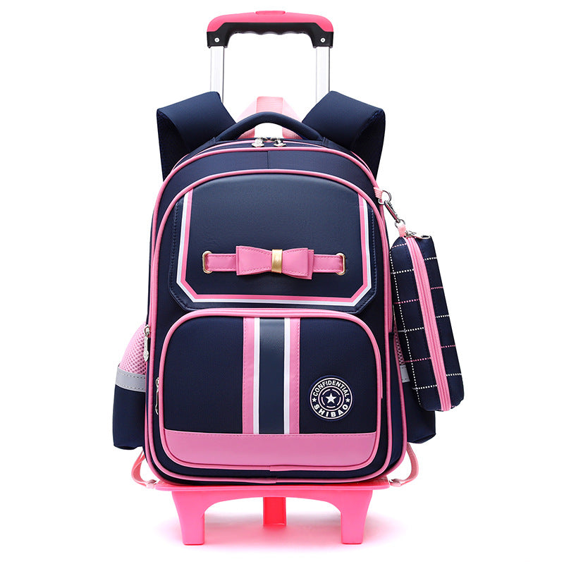 Primary School Children Burden-relieving Backpack Dual-use