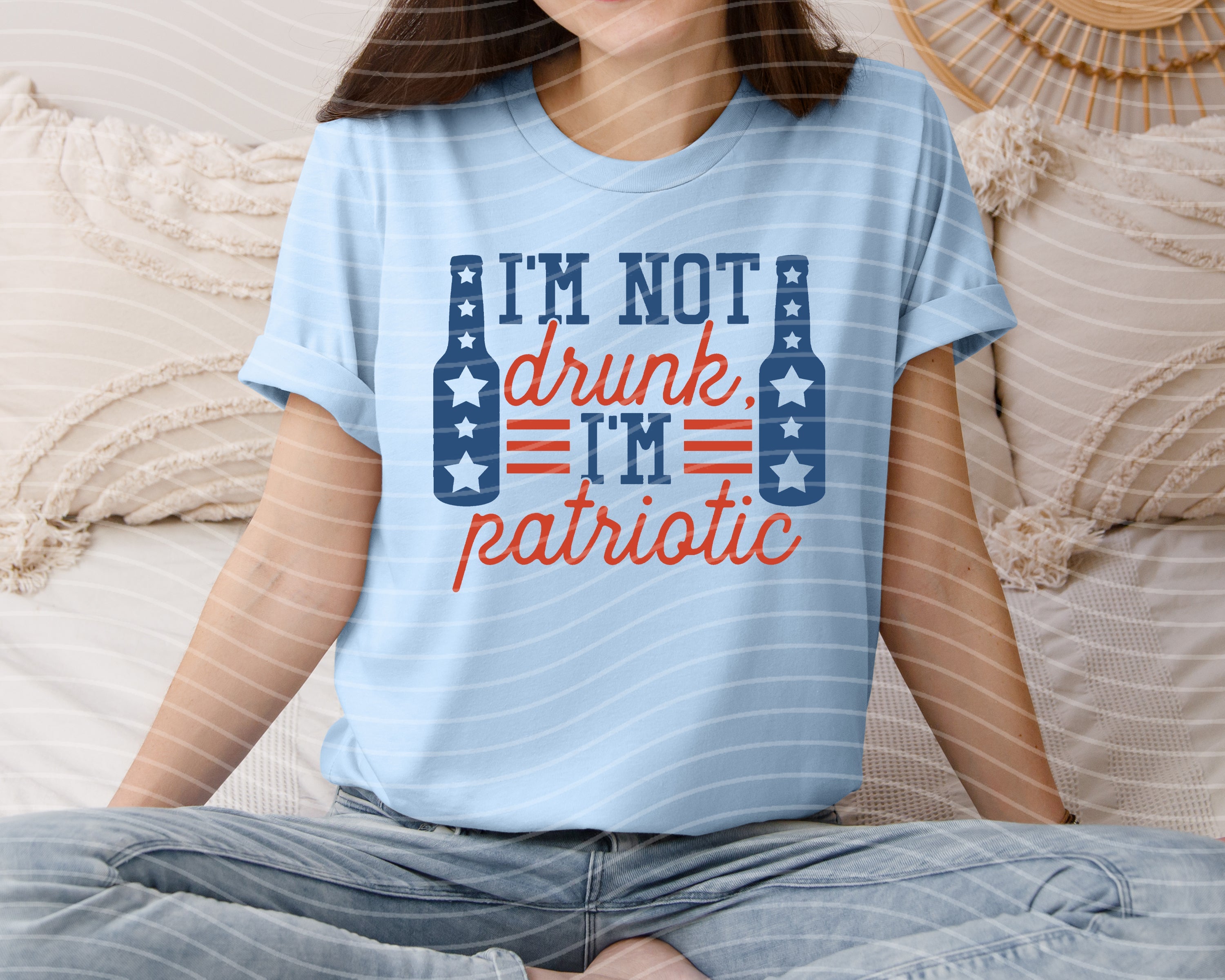 I'm Not Drunk I'm Patriotic Graphic Tee