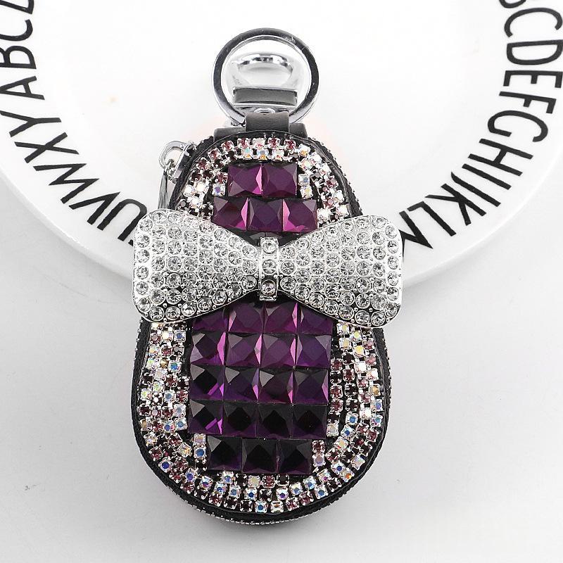 Car-embellished Diamond Gourd Key Case For Women
