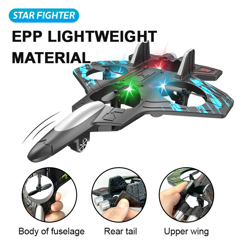 Drop-resistant Foam Gravity Glider Special Effect Colorful Light Four-axis UAV Unmanned Aerial Vehicle