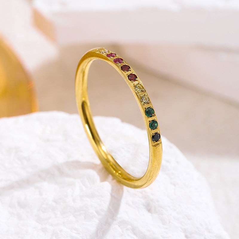 High-color-retention Ring Niche Design Index Finger