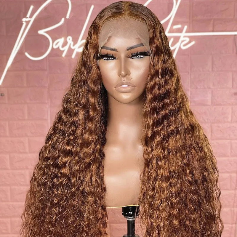 13x6 Front Lace Wig Female Medium Long Curly Hair Hair Cover