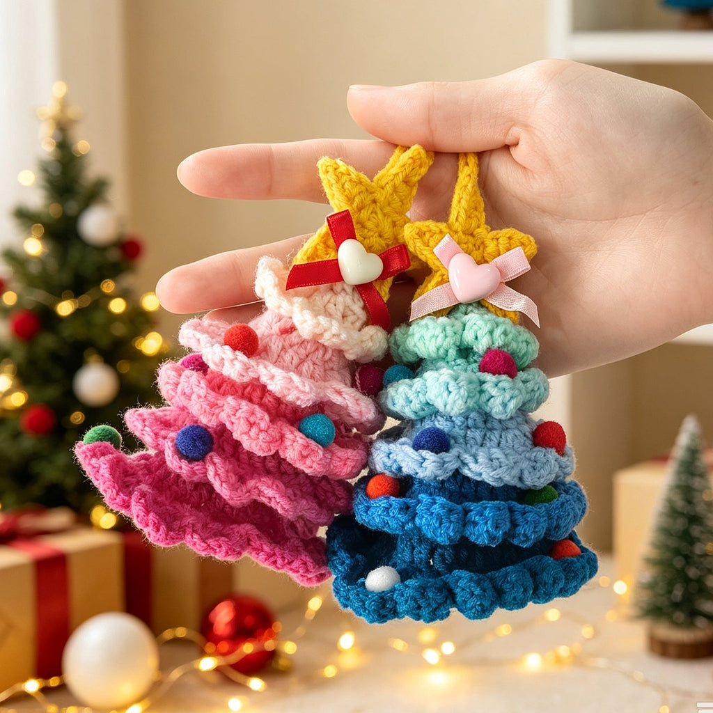 New Knitted Christmas Tree Bellsready-to-use Christmas Decorations
