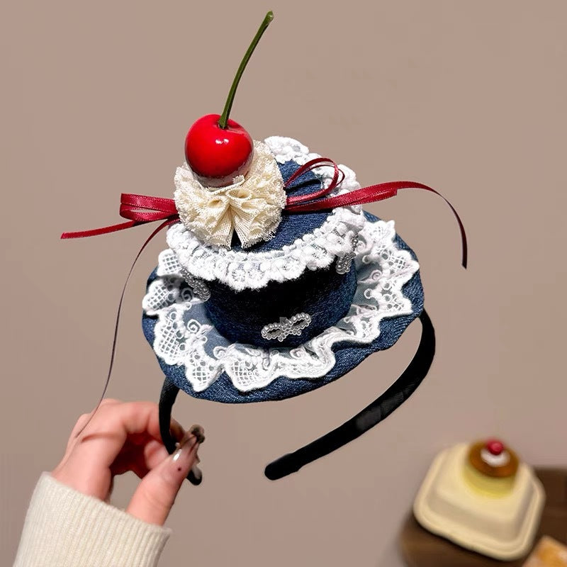 Cherry Cake Style Lace Hair Clip