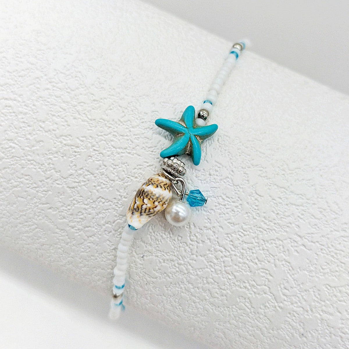 Beach-style Sea-themed Starfish Rice And Conch Foot Jewelrytrendy And Stylish