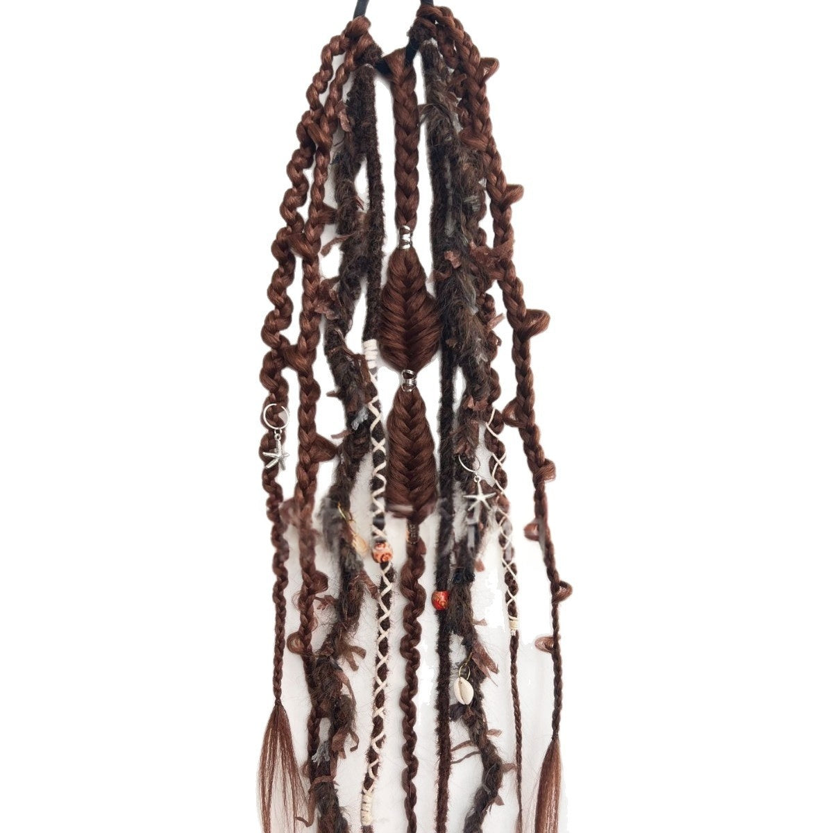 Synthetic Matte Dreadlock Colorful Rope Ponytail Crochet Hair Wig