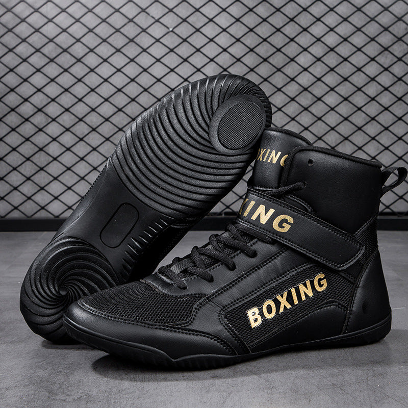 High-top Anti-slip Drop-resistant Wear-resistant Wrestling Shoes