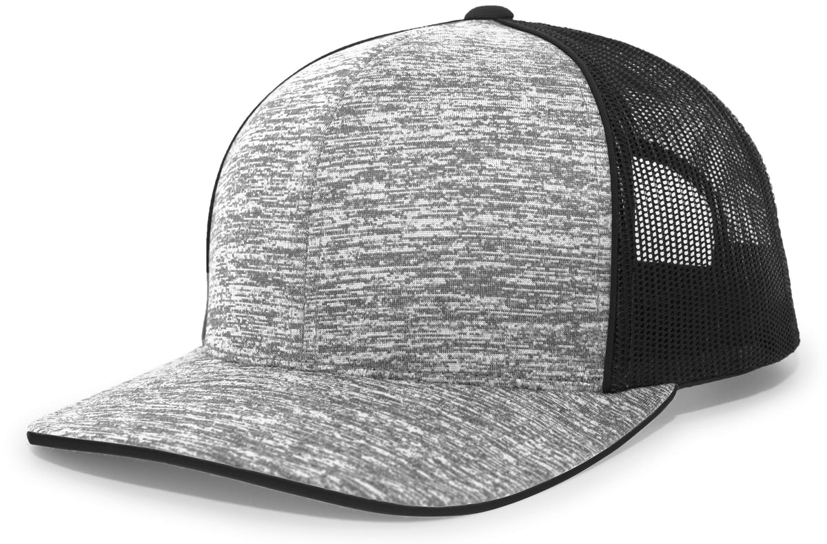 AGGRESSIVE HEATHER TRUCKER SNAPBACK CAP - MOISTURE-WICKING ADJUSTABLE