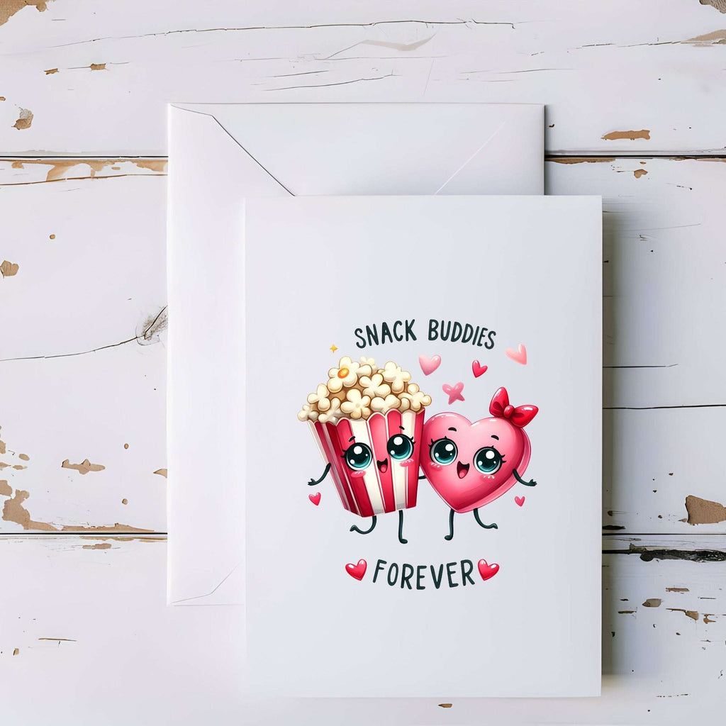 Snack Buddies Forever Popcorn Greeting Card - 5x7"