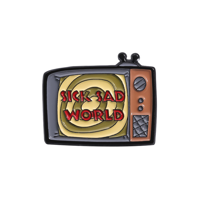 Cartoon Alloy Metal Badge Accessory Brooch