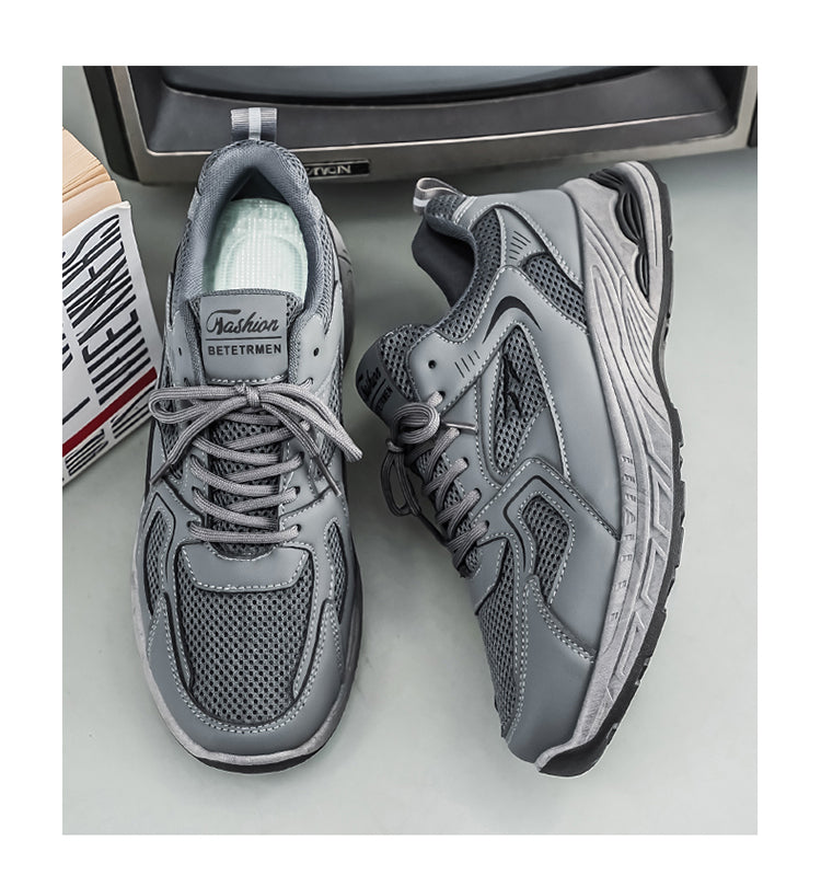 2026 Summer New Arrival Men's Shoes, Breathable Mesh, Trendy & Versatile, Thick Sole Casual Athletic Dad Shoes