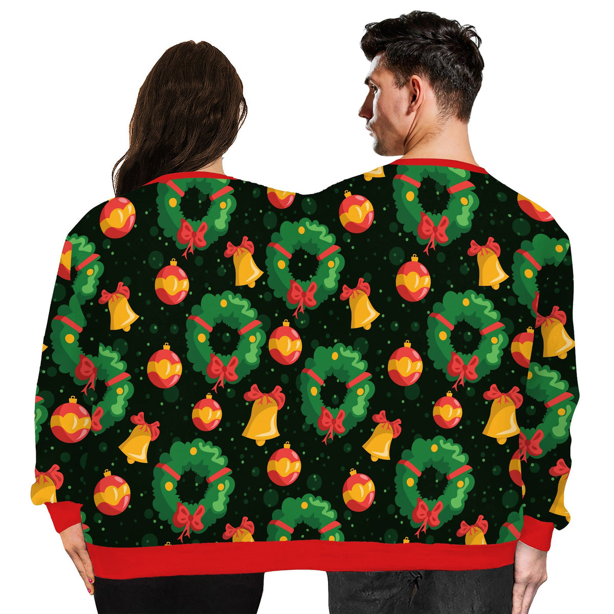 2026New Autumn And Winter Christmas Clothing European And American Best-Selling 3D Digital Printing Male And Female Couple One-Piece Round Neck Sweatshirt