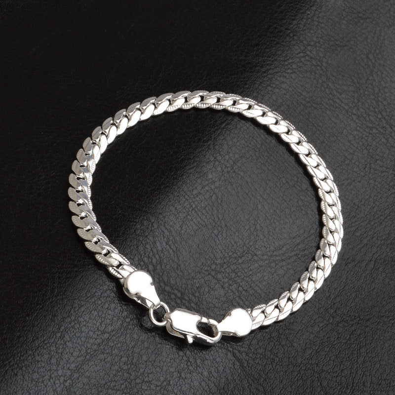 k gold color full side shrimp clasp bracelet