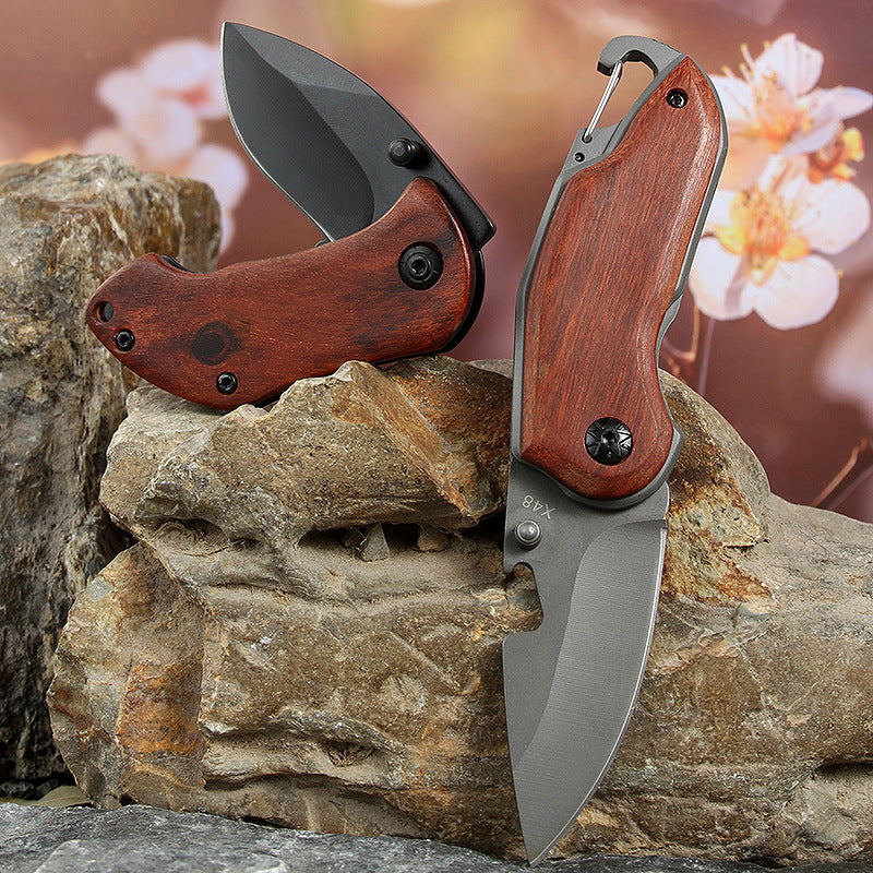 Portable Stainless Steel Folding Mini Fruit Knife Keychain Knife
