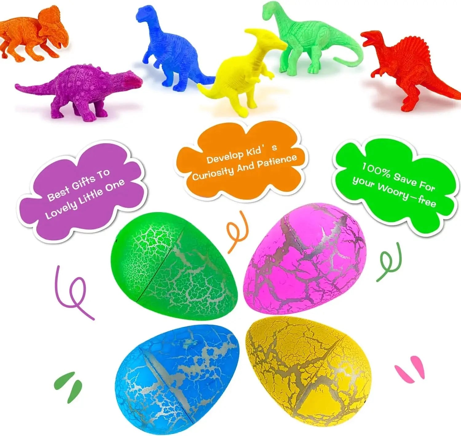 12PCS Dinosaur Eggs | Grow in Water Hatching Science Kit