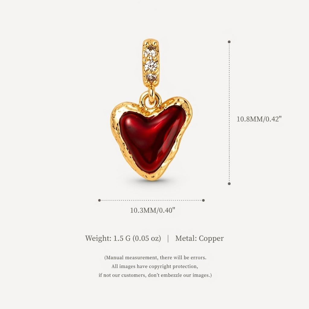 December Zircon Heart-shaped Pendant