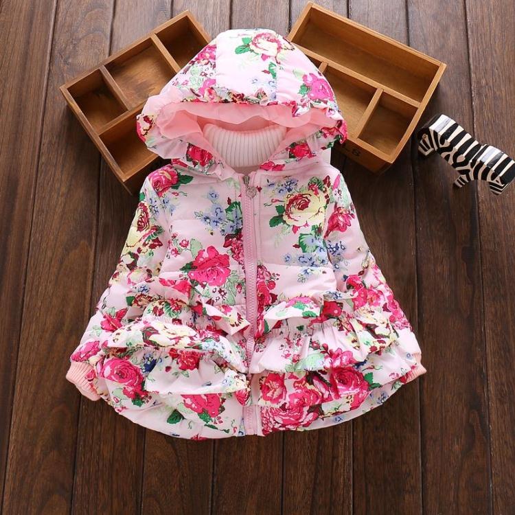 Girls' thick cotton padded jacket