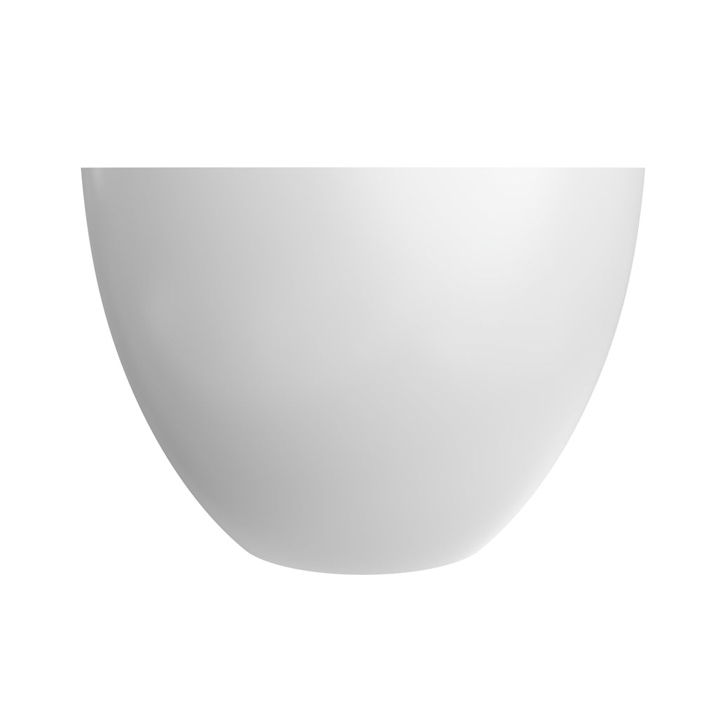 63 Inch Artificial Stone Solid Surface Oval Shape Freestanding Bathtub
