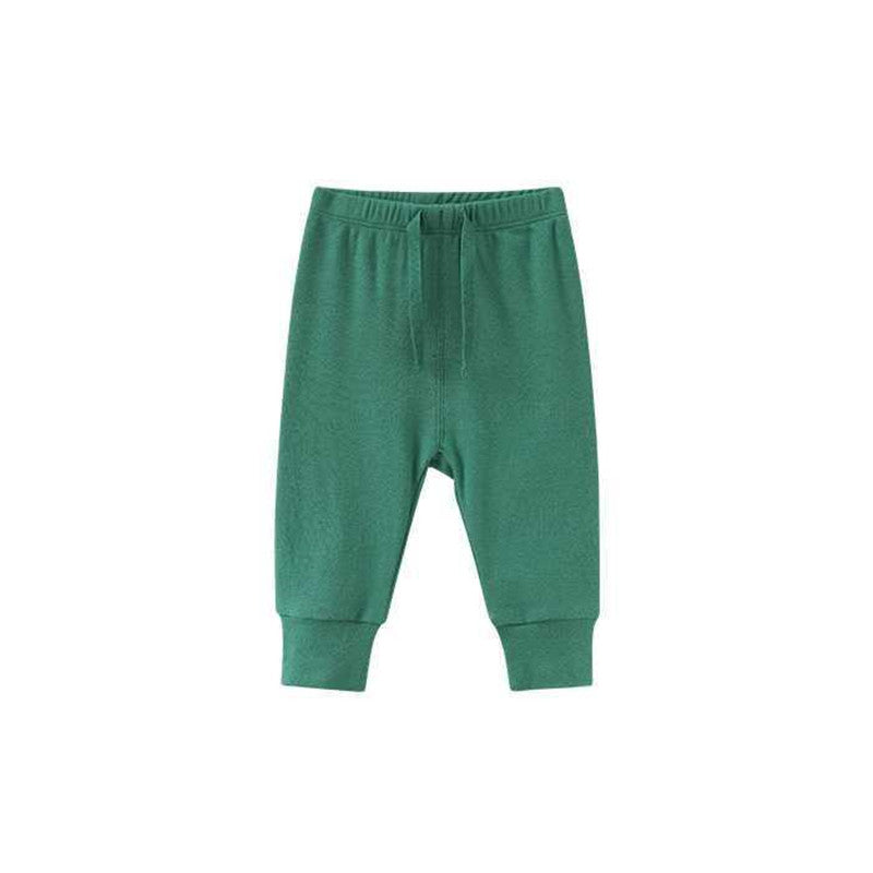 0-1-2-year-old baby's solid color band mouth casual pants