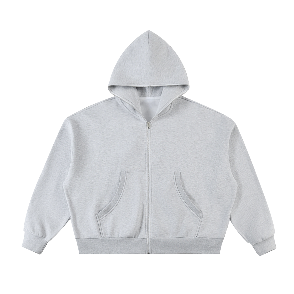 Loki & Ivy Fleeced Full-Zip Boxy Hoodie