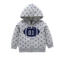 Children's Long Sleeve Casual Hooded Cardigan Jacket