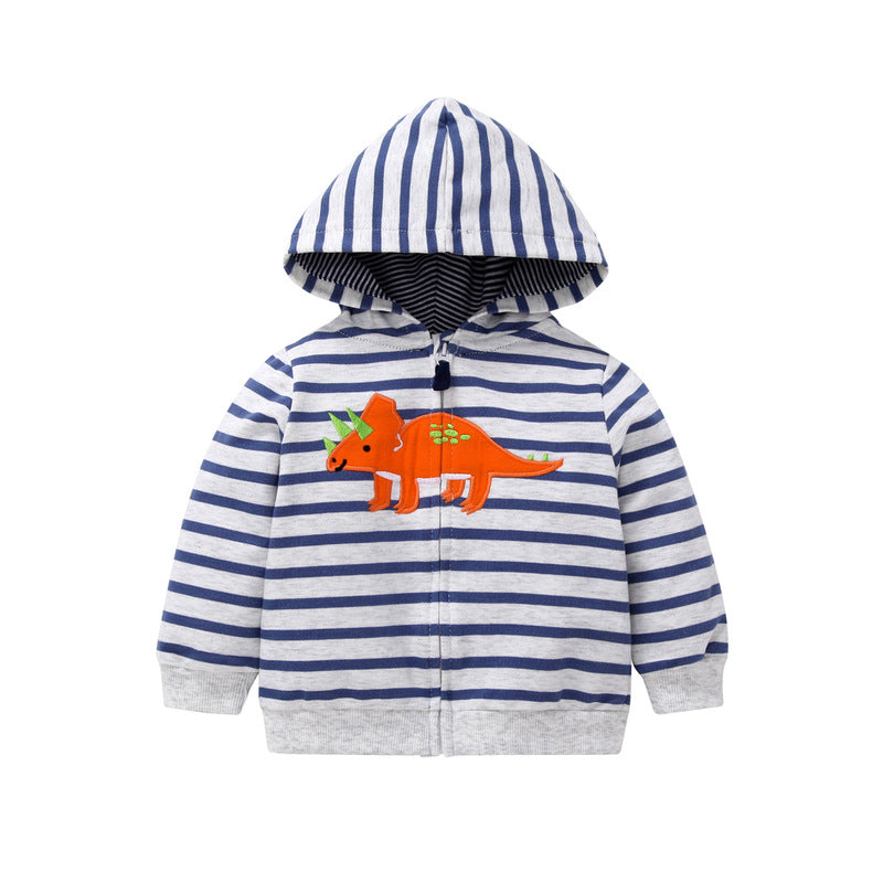 Children's Long Sleeve Casual Hooded Cardigan Jacket