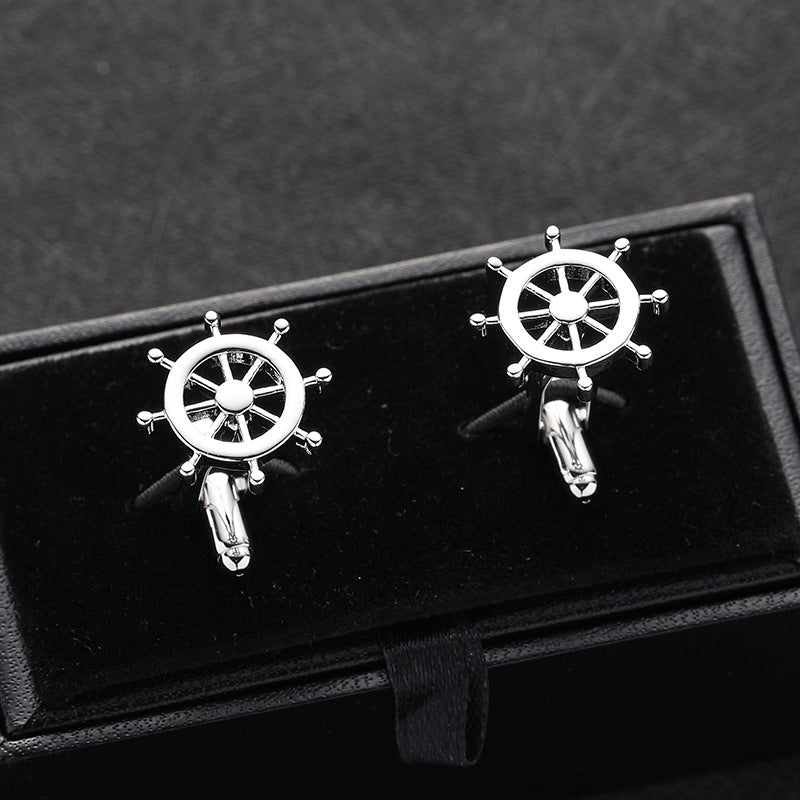 Luxury Wedding Diamond-Set Zircon French Cufflinks