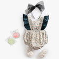 Baby Clothes With Floral Print And Color Matching Pure Cotton