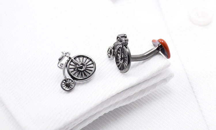 Savas Retro Bicycle Cycling Cufflinks Men'S French Shirt Cuffs Women'S Business Shirt Sleeve Nails Customization