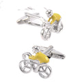 French Shirt Cycling Cufflinks Athlete Yellow