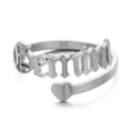 Vintage Letter Love StainLess Steel K Gold Twelve Constellation Set Ring