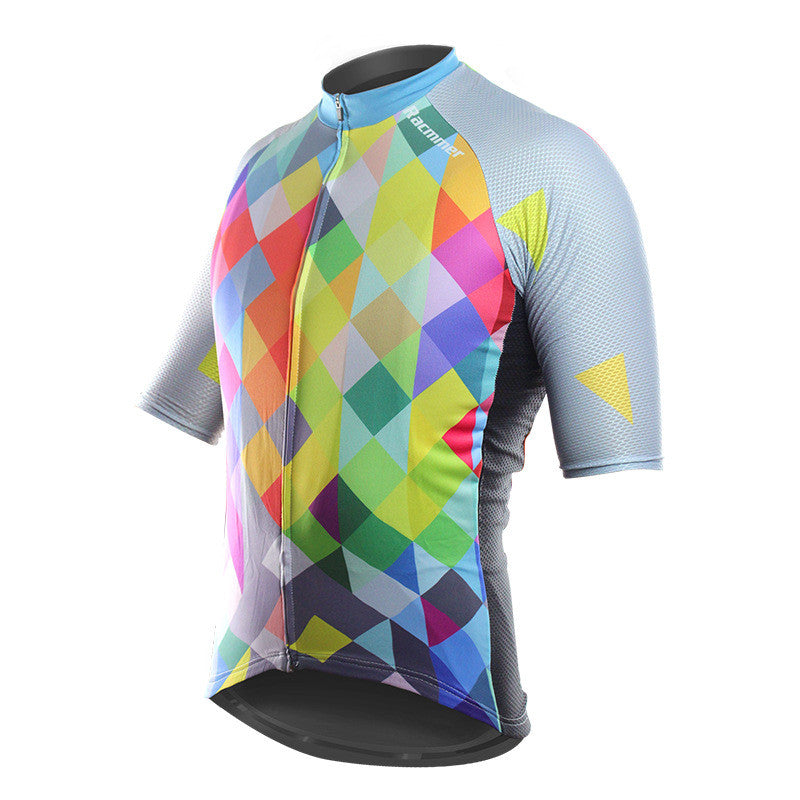 Athletics Series Color Striped Ribbed Cycling Jersey