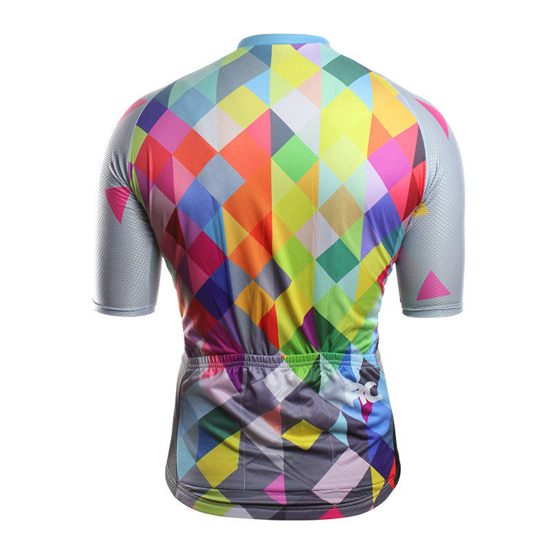 Athletics Series Color Striped Ribbed Cycling Jersey