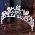 Wedding Hairpin Accessories Leaf Rhinestones Bridal Crown