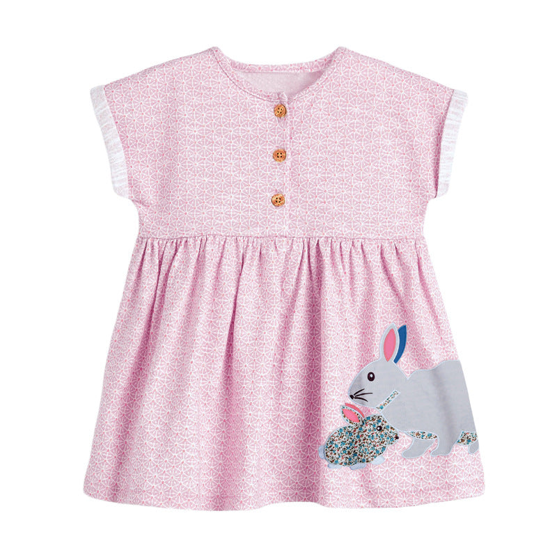 Children's Short-sleeved Children's T-shirt Cotton Round Neck Girl's T-shirt
