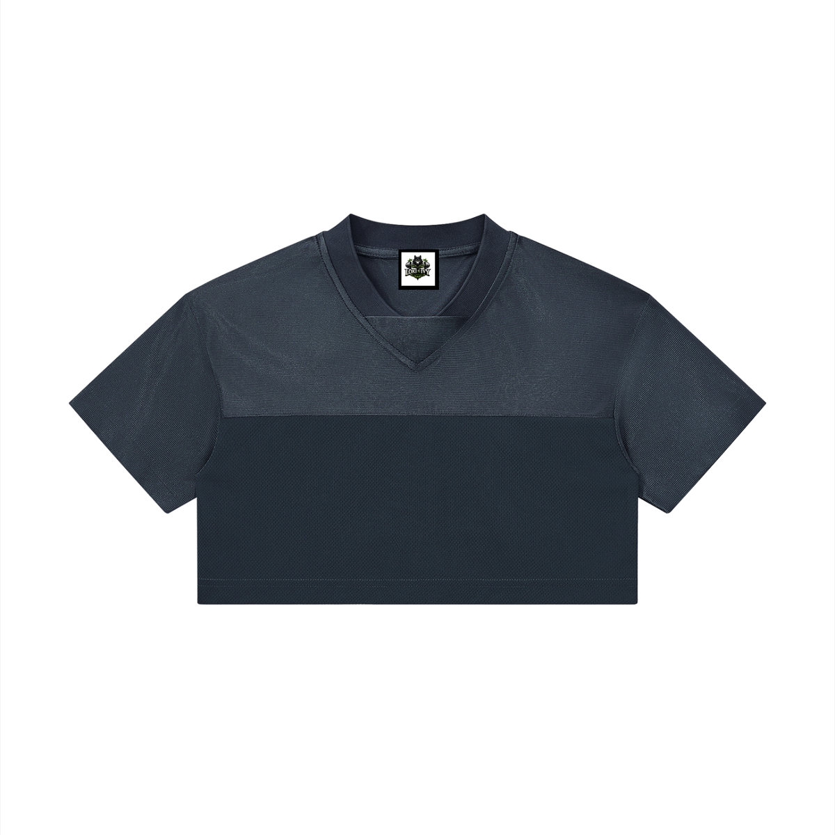 Loki & Ivy Women’s Cropped Paneled V-Neck Jersey