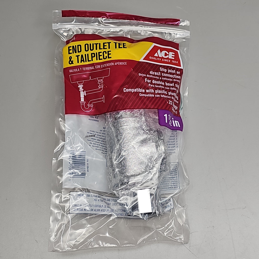 ACE End Outlet Tee & Tailpiece 5-PK 1.5" AH20217 49249 (New)