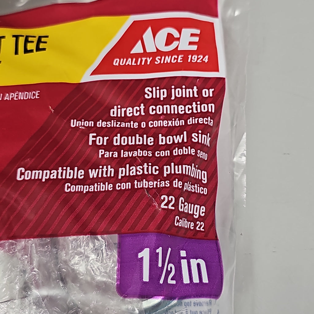 ACE End Outlet Tee & Tailpiece 5-PK 1.5" AH20217 49249 (New)